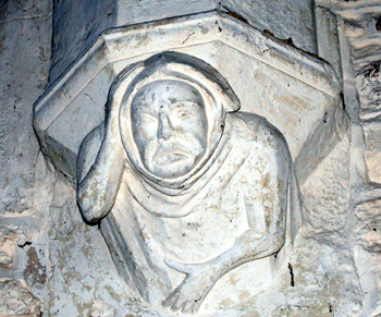 Capital base in the north wall of the chancel May 2008